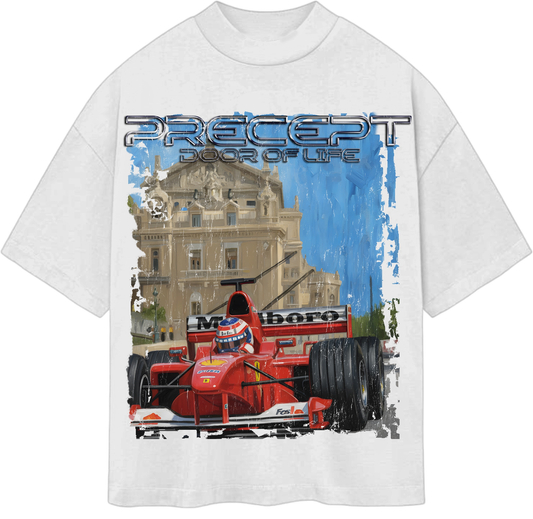 Precept Monaco 2  Printing & Rhinestone White T-Shirt
