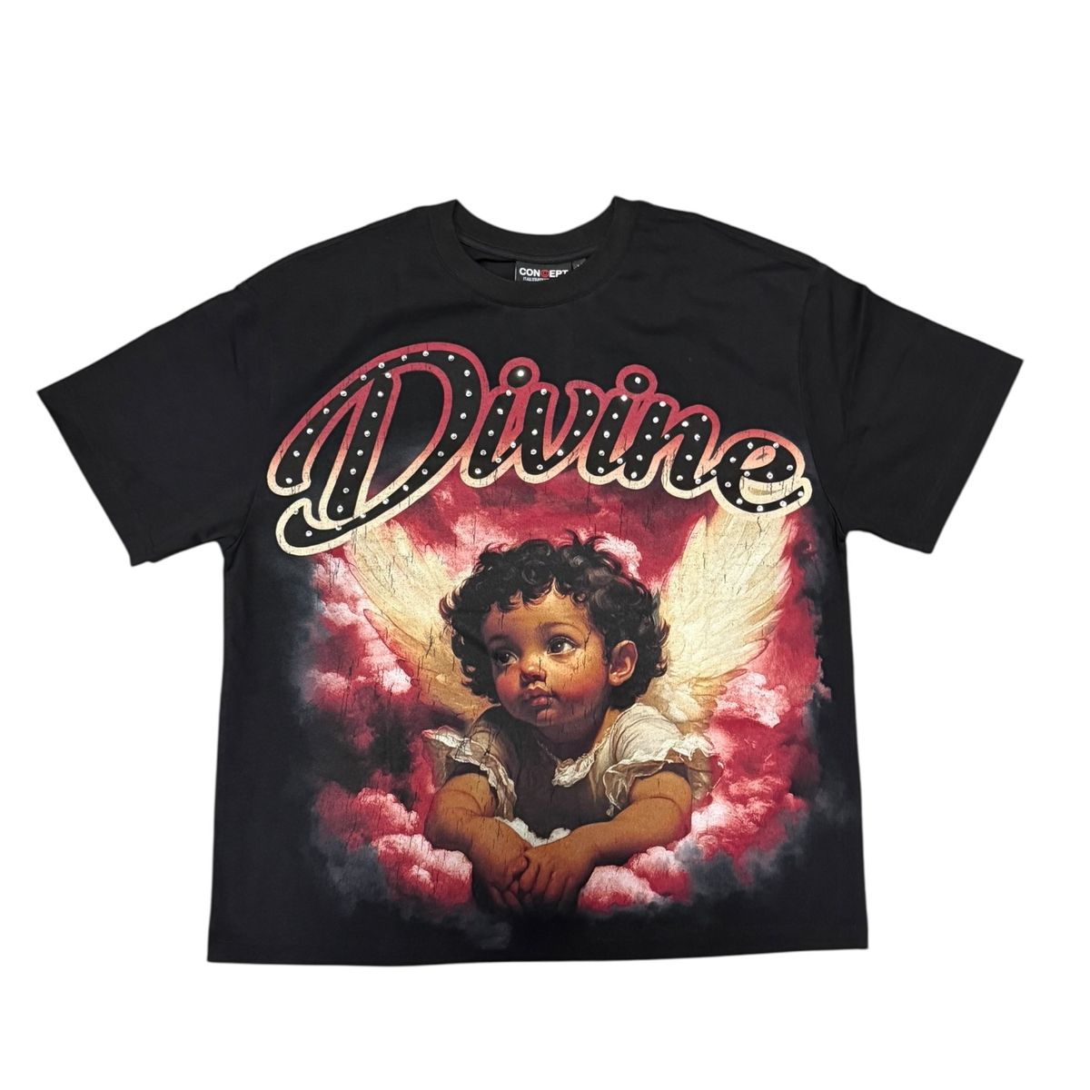 Concept  "Divine 1" Tee- Blk/Red