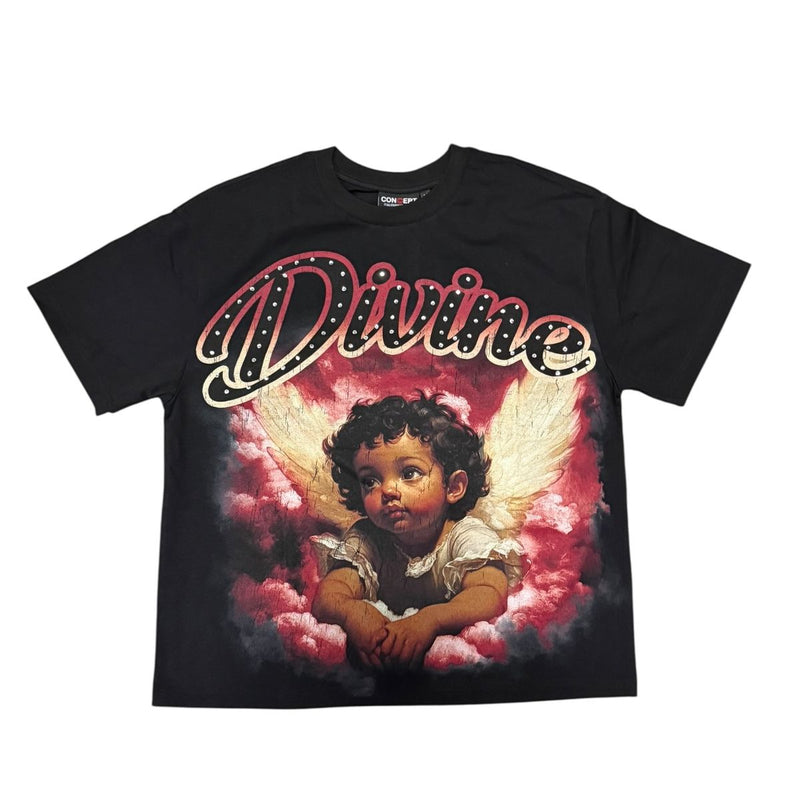 Concept  "Divine 1" Tee- Blk/Red