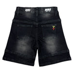 Noble Outer Space Premium Kids Denim Shorts "Wash Black"