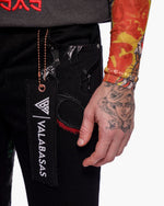 Valabasas "Ryu" Stacked Flare  Denim Black