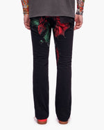 Valabasas "Ryu" Stacked Flare  Denim Black
