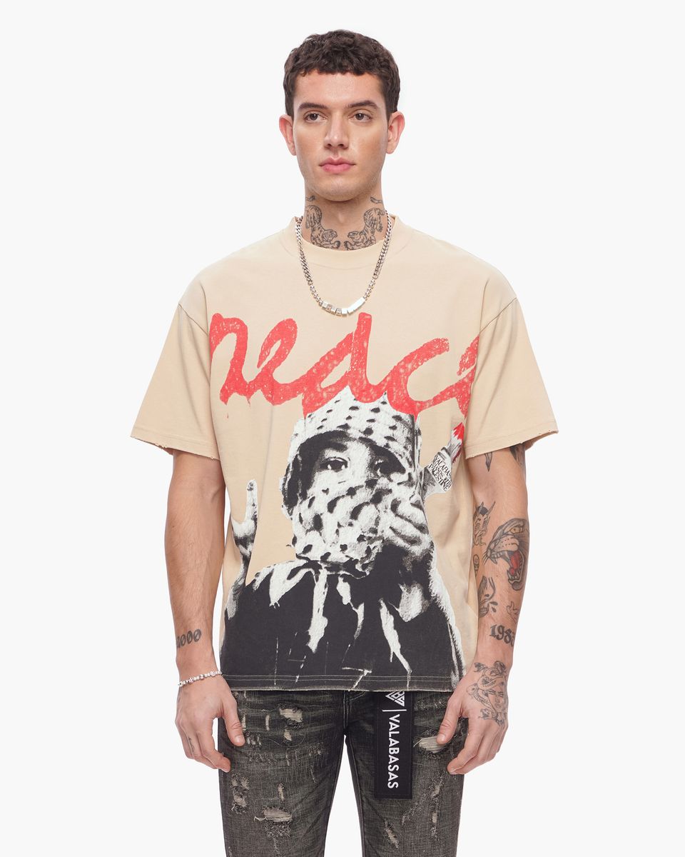 Valabasas "Peace Purge" T-Shirt Beige