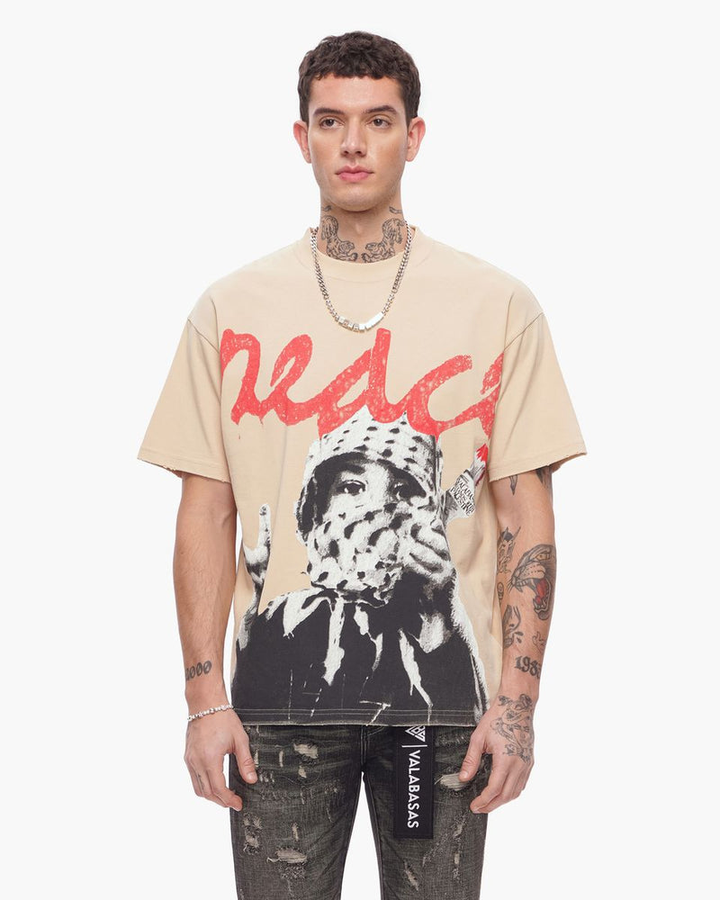 Valabasas "Peace Purge" T-Shirt Beige
