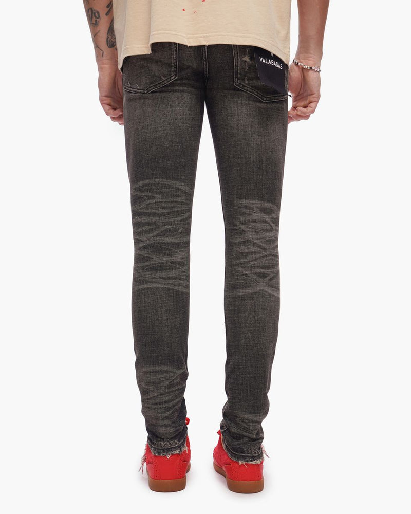 Valabasas "Collage " Skinny Denim Grey Vintage Wash