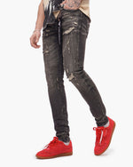 Valabasas "Collage " Skinny Denim Grey Vintage Wash