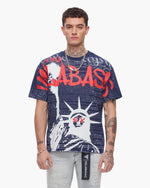 Valabasas " Freedom " T-Shirt Navy Blue