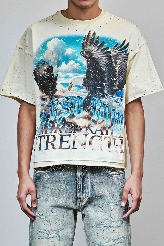 First Row Above All  T-Shirt (Cream)