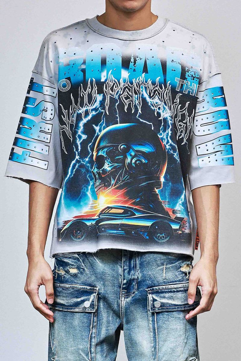 First Row New Paradigm Faster T-Shirt (Light Grey)