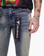 Valabasas "Hikari" Stacked Flare Denim Blue Wash