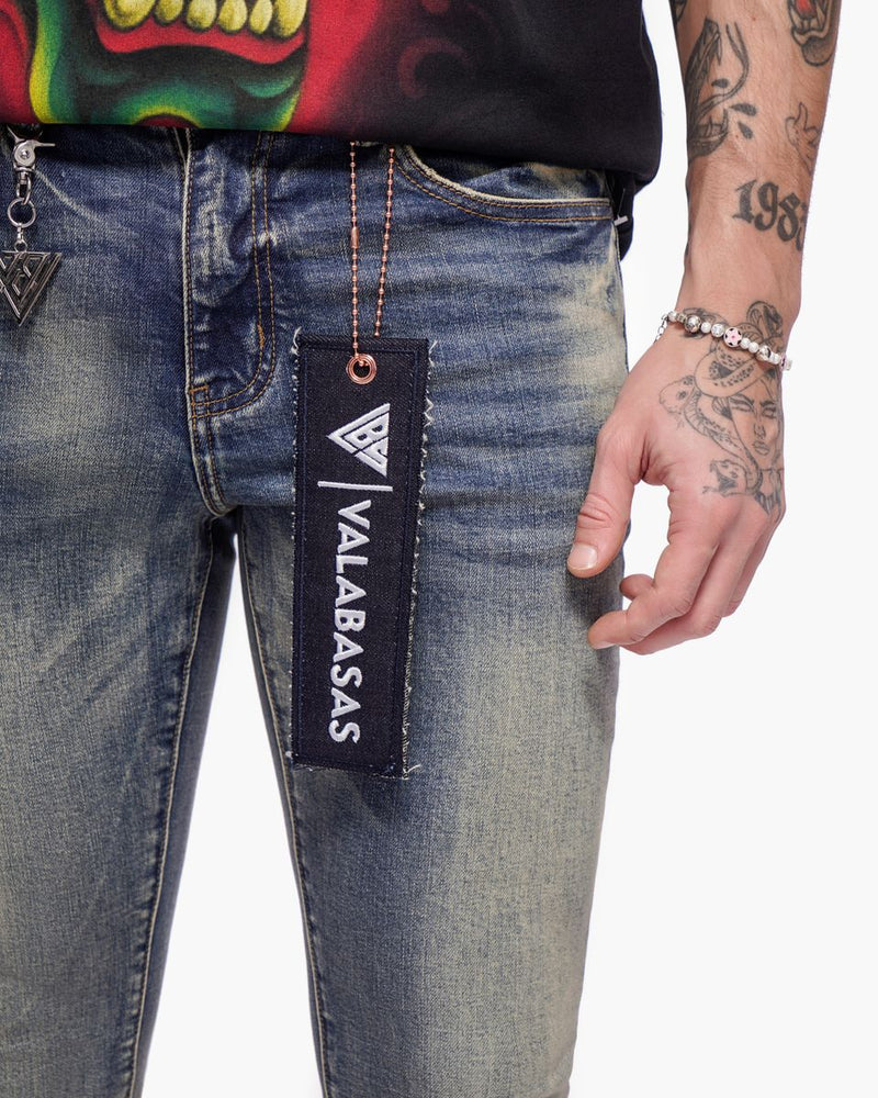Valabasas "Hikari" Stacked Flare Denim Blue Wash