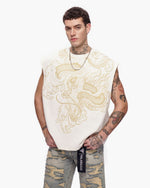 Valabasas "Kaito " Cut -OFF T-Shirts White