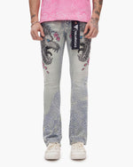 Valabasas " Tenka " Flare Stacked Jeans Light Blue