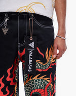 Valabasas " Blaze Fang " Baggy Denim Black