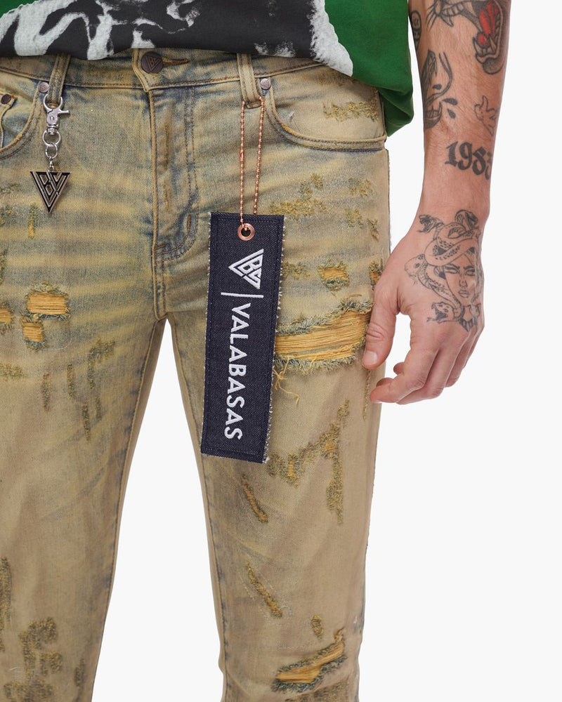 Valabasas Collage Skinny Vintage  Wash