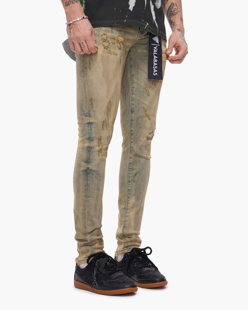 Valabasas Collage Skinny Vintage  Wash