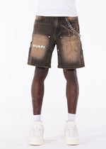 Guapi Aqua Blue Steel Plate Carpenter Shorts