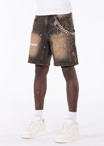 Guapi Aqua Blue Steel Plate Carpenter Shorts