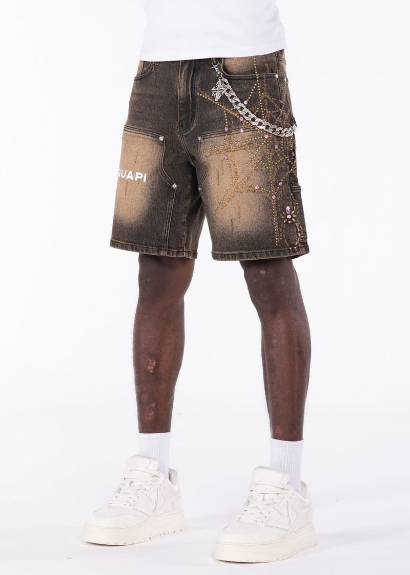 Guapi Aqua Blue Steel Plate Carpenter Shorts