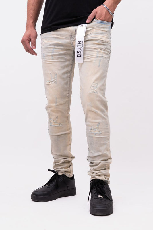 Disaster Super Stretch Denim - Slim Fit - Vanilla ice new  (423)