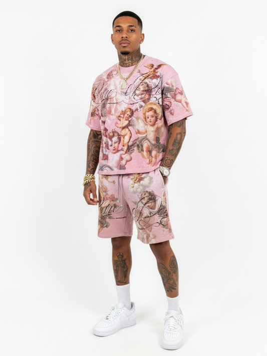 Rare Peace Dust Pink Shorts Set
