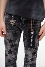 Valabasas V-Stars Black Wash Flare Stacked Jeans " Kids "