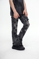 Valabasas V-Stars Black Wash Flare Stacked Jeans " Kids "