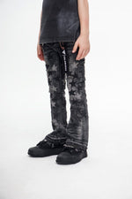 Valabasas V-Stars Black Wash Flare Stacked Jeans " Kids "