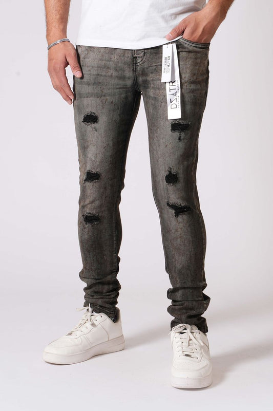 Disaster Super Stretch Denim (666 Black Nebula)