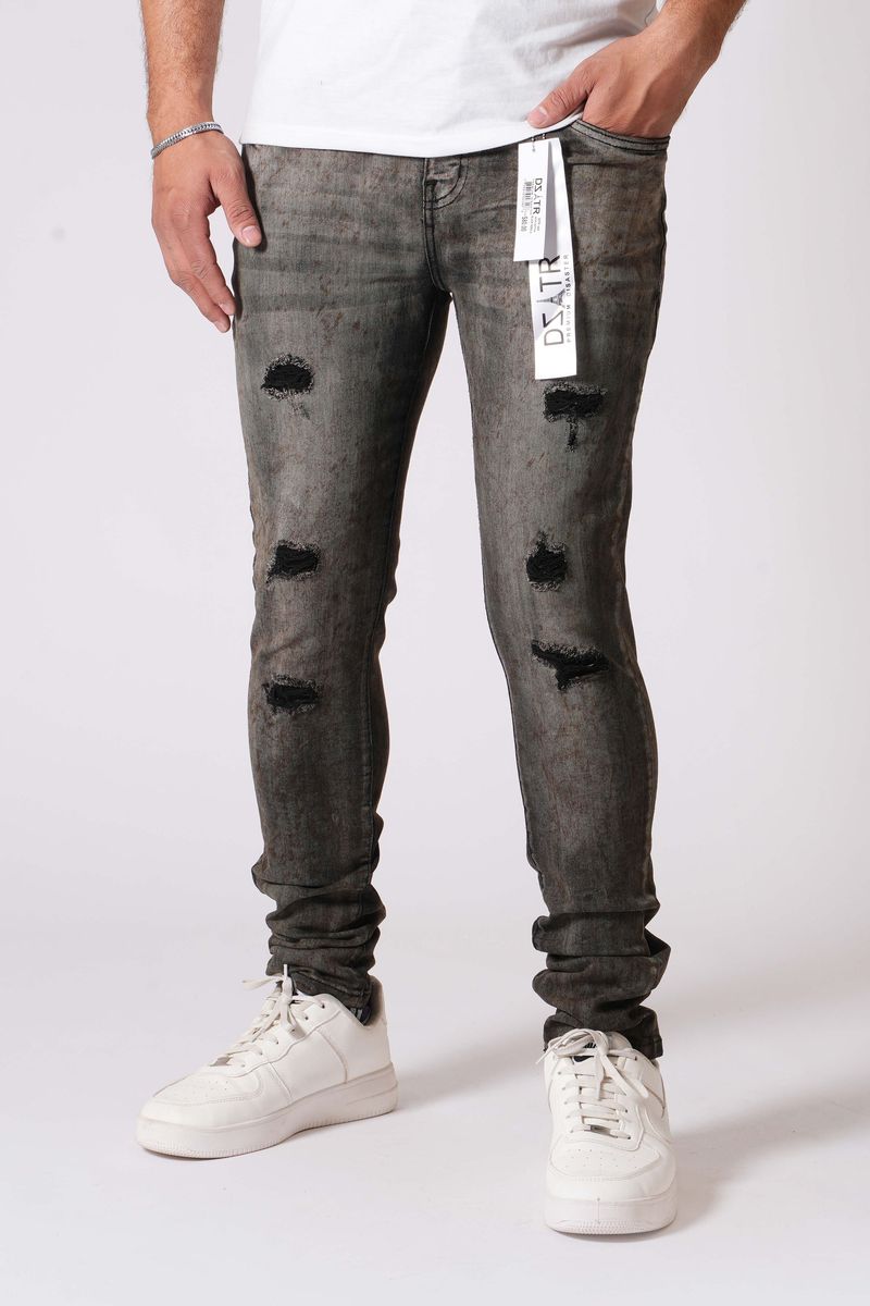 Disaster Super Stretch Denim (666 Black Nebula)
