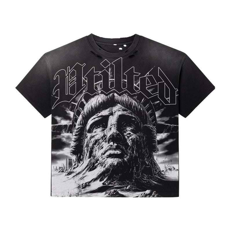 Vtilted "Liberty " Black Wash T-Shirt