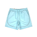 Rebel Minds Crinkle Piping Baby Blue Nylon Shorts