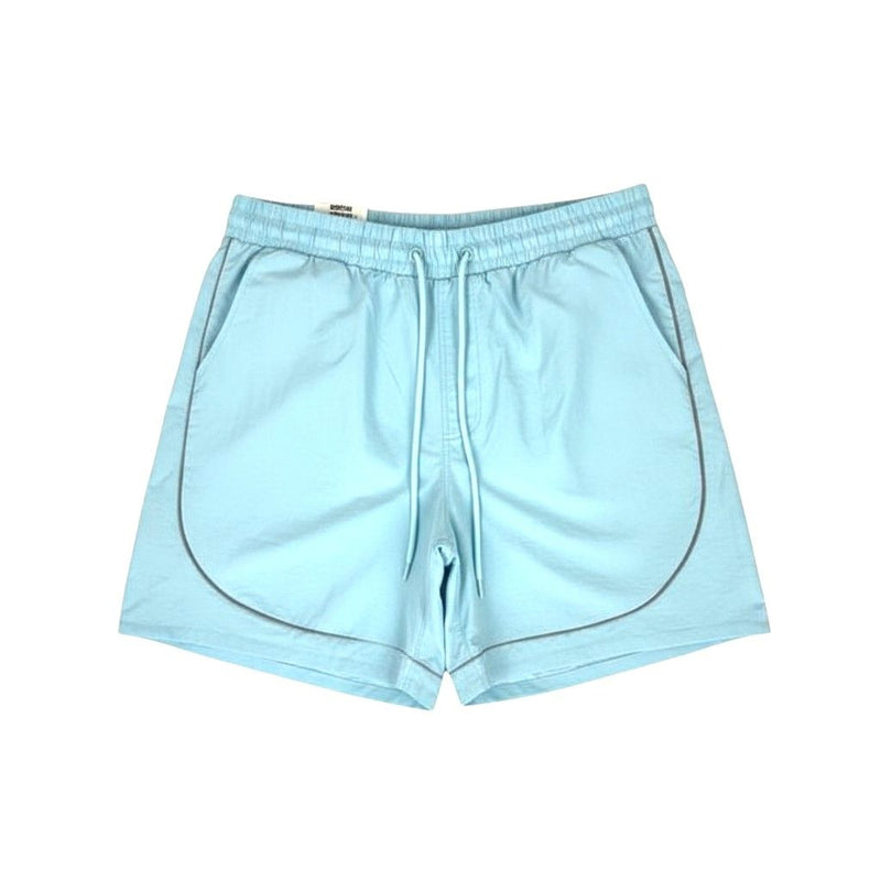 Rebel Minds Crinkle Piping Baby Blue Nylon Shorts