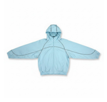 Rebel Minds Crinkle Piping Baby Blue Nylon Windbreaker Jacket