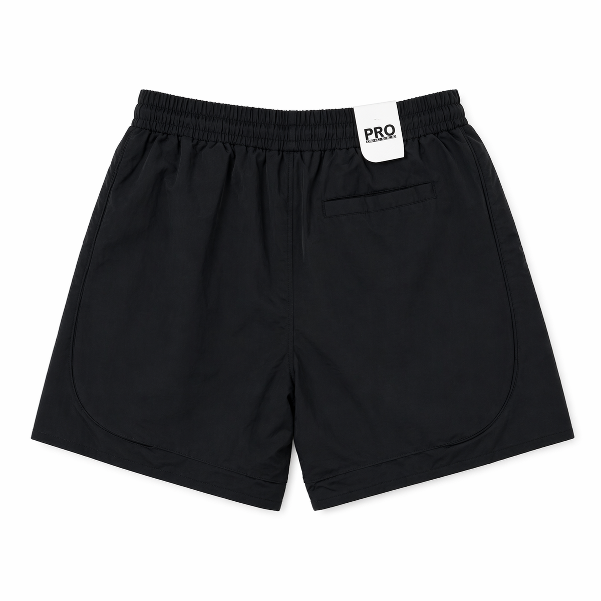 Rebel Minds Crinkle Piping Black Nylon Shorts