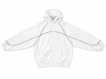 Rebel Minds Crinkle Piping White Nylon Windbreaker Jacket