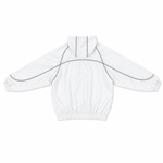 Rebel Minds Crinkle Piping White Nylon Windbreaker Jacket
