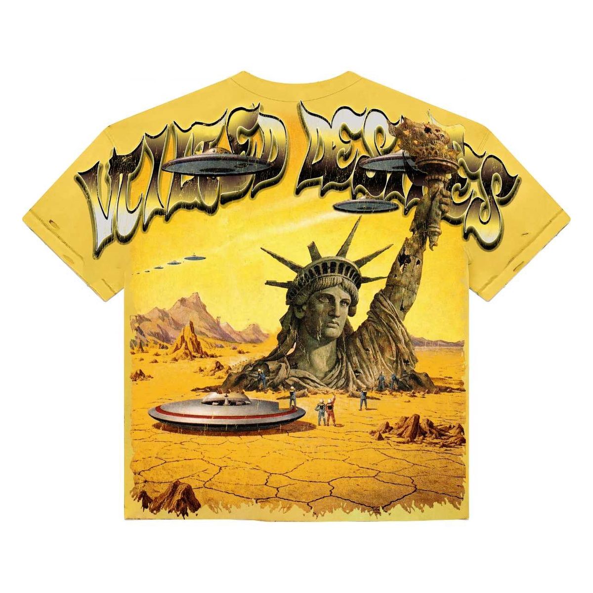 Vtilted "Dune " Yellow Wash  T-Shirt