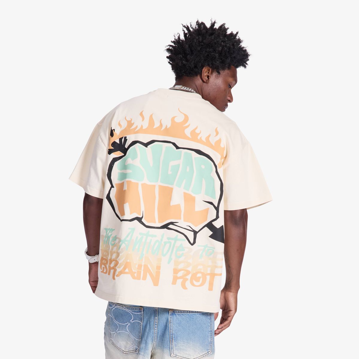 Sugarhill "Brain Rot " Cream T-Shirt