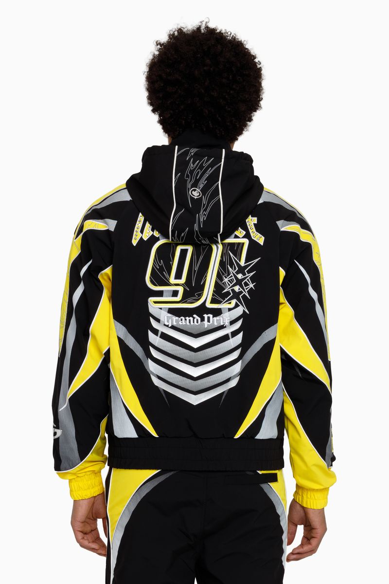 Smoke Rise Rising Colorblock Cyber Yellow Windbreaker Set