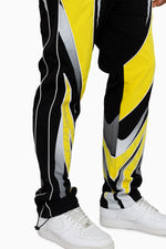 Smoke Rise Rising Colorblock Cyber Yellow Windbreaker Set