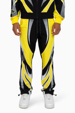 Smoke Rise Rising Colorblock Cyber Yellow Windbreaker Set