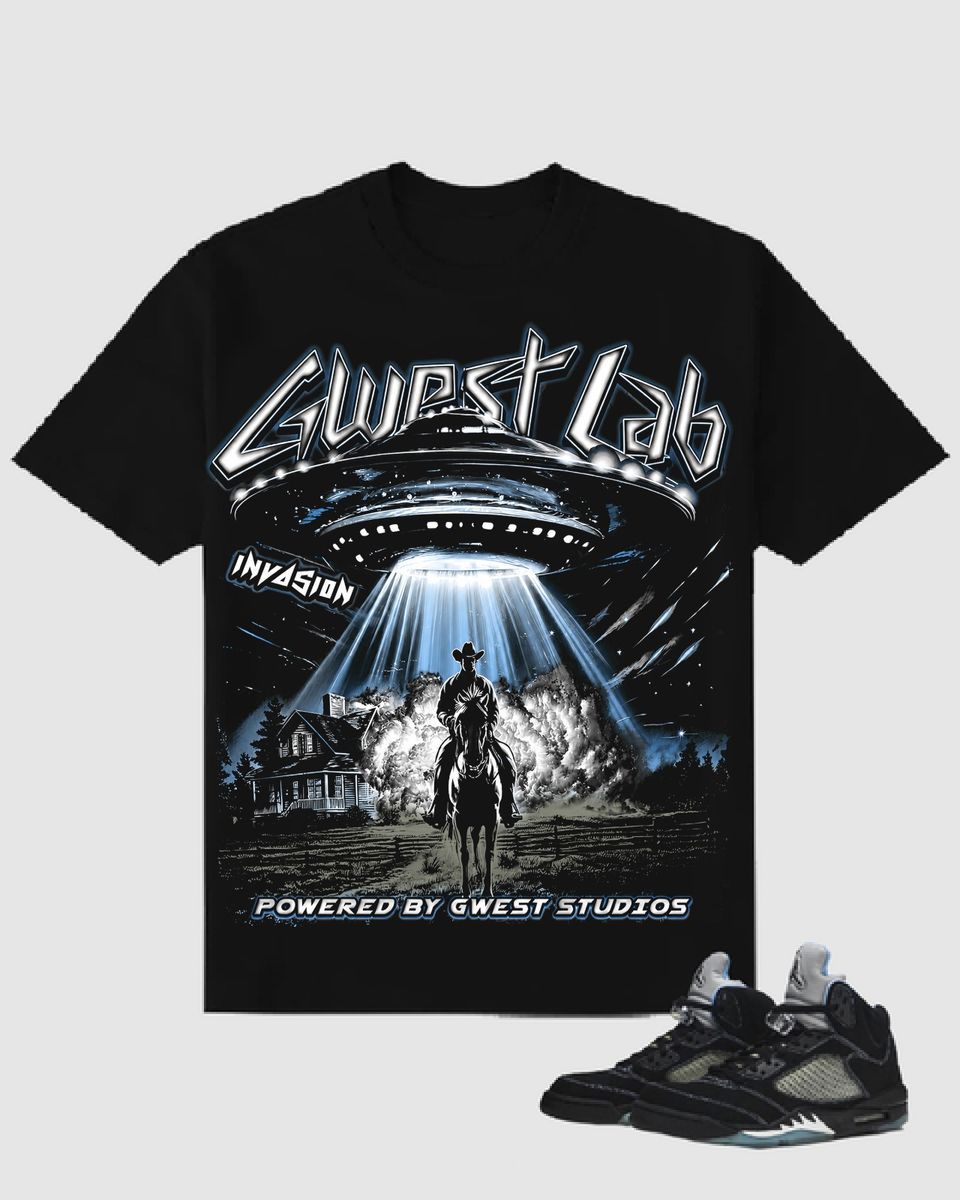 G West Ufo Cowboy  Black T-Shirts
