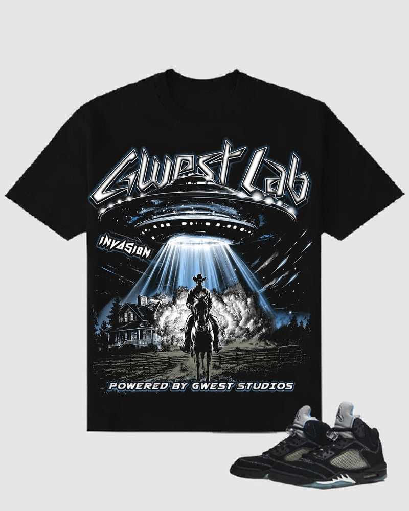 G West Ufo Cowboy  Black T-Shirts
