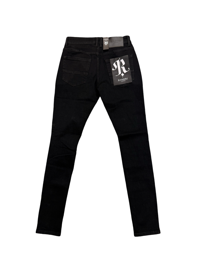 Ransom London Jet Black  Denim