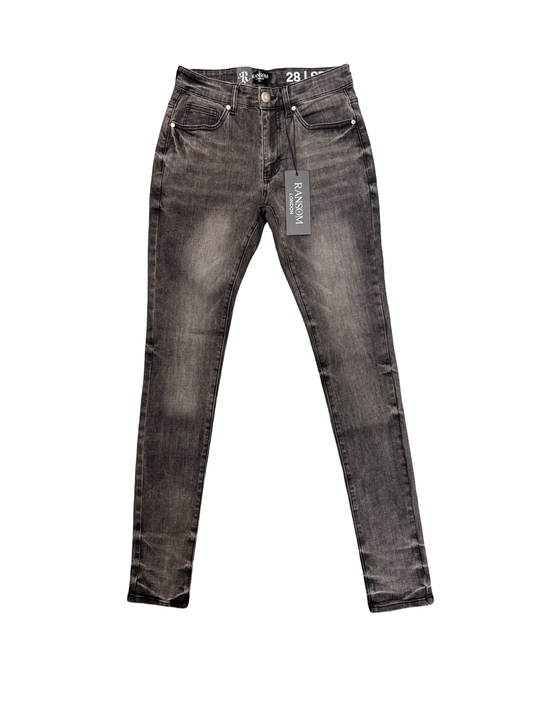 Ransom London Dark Grey Wash Denim