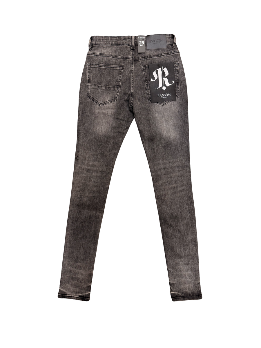 Ransom London Dark Grey Wash Denim
