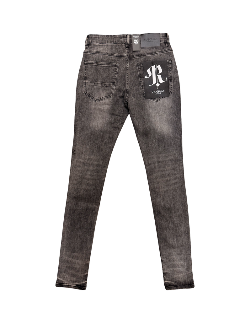 Ransom London Dark Grey Wash Denim