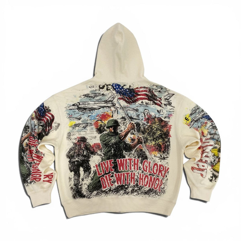 Concept "Honor" Zip up Hoodie  - Cream
