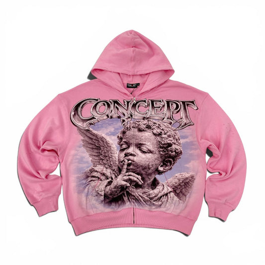 Concept "Cherub 2" Zip up Hoodie - Pink